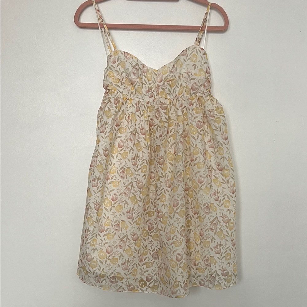 Free the Roses Floral Mini Babydoll Dress